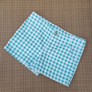 Gymboree | Green White Gingham Adjustable Waist Girl Shorts | 6